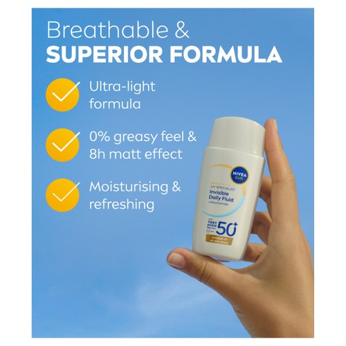 NIVEA SUN UV Face Invisible Daily Fluid SPF 50 Sunscreen