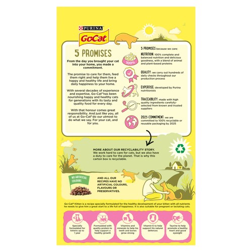 Go-Cat Kitten Chicken Turkey and Milk Dry Cat Food