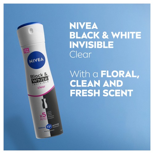 NIVEA Black & White Invisible Clear Anti-Perspirant Deodorant