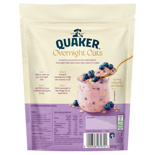 Quaker Blueberry Overnight Oats