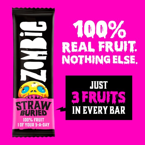Zombie Fruit Bars Strawburied Multipack - Ocado