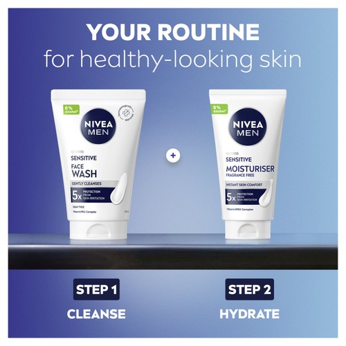 NIVEA MEN Sensitive Face Wash with 0% Alcohol 