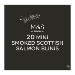 M&S Scottish 20 Mini Smoked Salmon Blinis