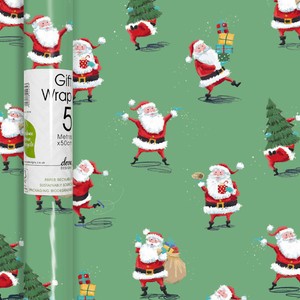 Jolly Santa Christmas Rollwrap