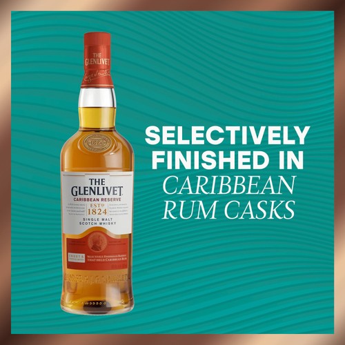 The Glenlivet Caribbean Reserve Single Malt Scotch Whisky With Giftbox