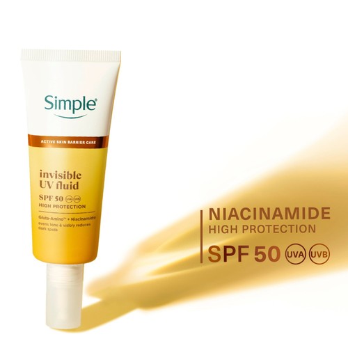 Simple Invisible UV Face Fluid Moisturiser SPF50