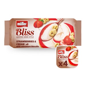 Muller Bliss Whipped Strawberry Shortcake Yogurts