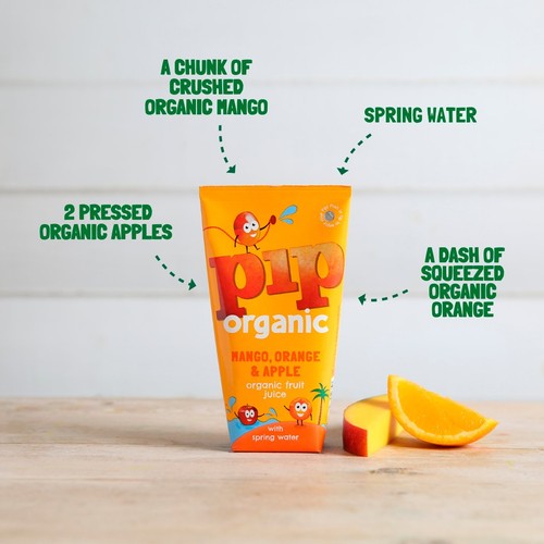 Pip Organic Mango, Orange & Apple Juice with Spring Water Cartons