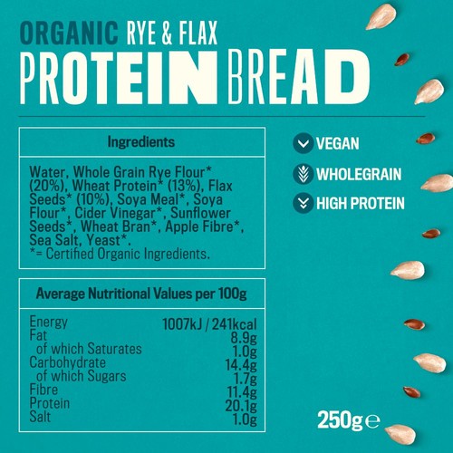 Profusion Organic Protein Bread Rye & Flax