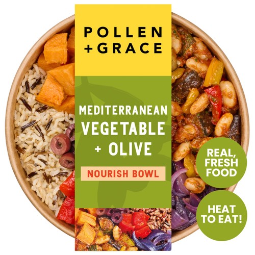 Pollen Grace Mediterranean Vegetable Olive Hot Bowl, 400g
