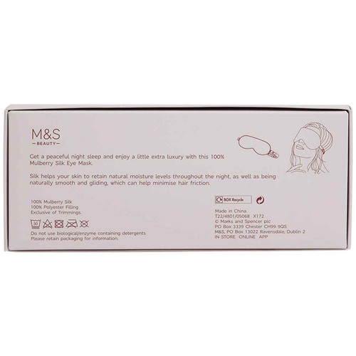 M&S Pure Silk Eye Mask, Blue