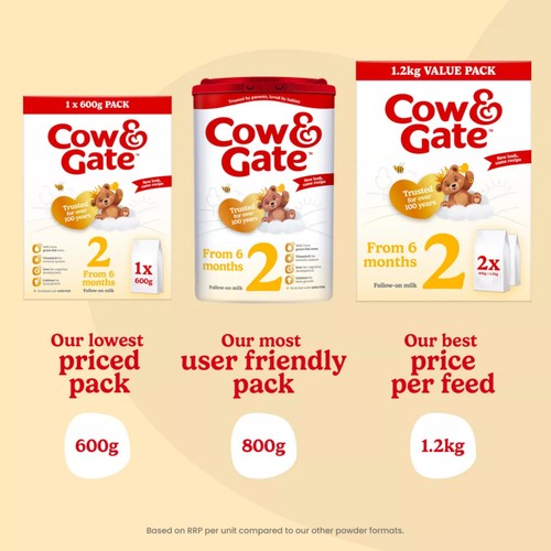 Cow & Gate 2 Follow On Baby Milk Formula Powder 6-12 Months