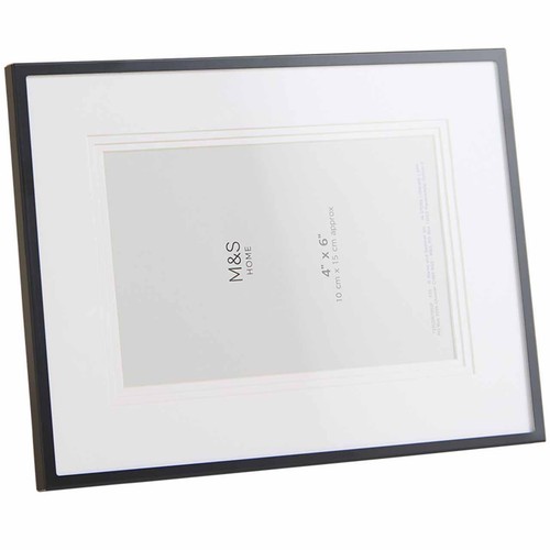M&S Layered Mount Photo Frame 4x6 inch, Black