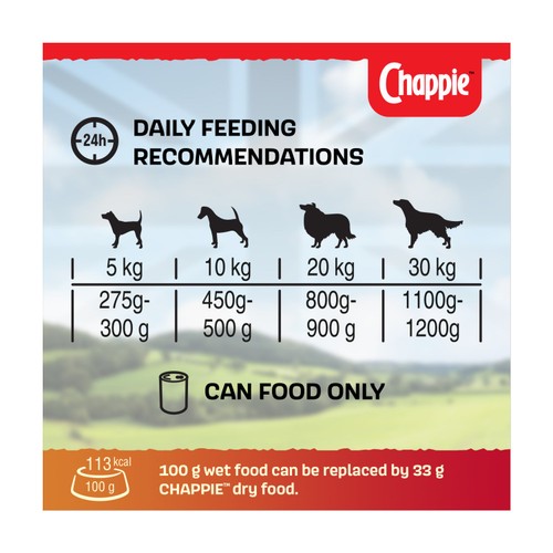 Chappie Adult Wet Dog Food Tins Favourites in Loaf