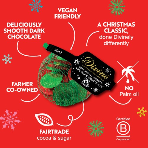Divine 70% Dark Chocolate Coins