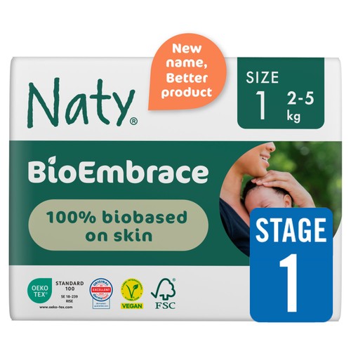 Naty BioEmbrace Nappies Size 1 (2-5kg)