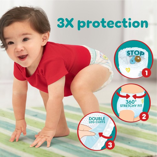 Pampers Baby-Dry Nappy Pants, Size 5 (12-17kg) Essential Pack