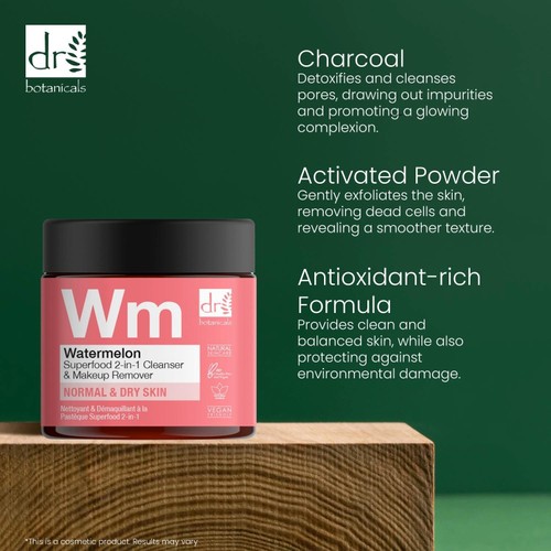 Dr Botanicals Apothecary Watermelon Superfood 2in1 Cleanser&Makeup Remover