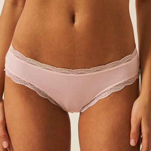 Stripe & Stare Knickers, Pink Basics, S