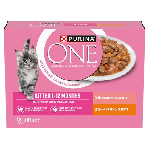 PURINA ONE Kitten Mini Fillets Salmon and Chicken Wet Cat Food