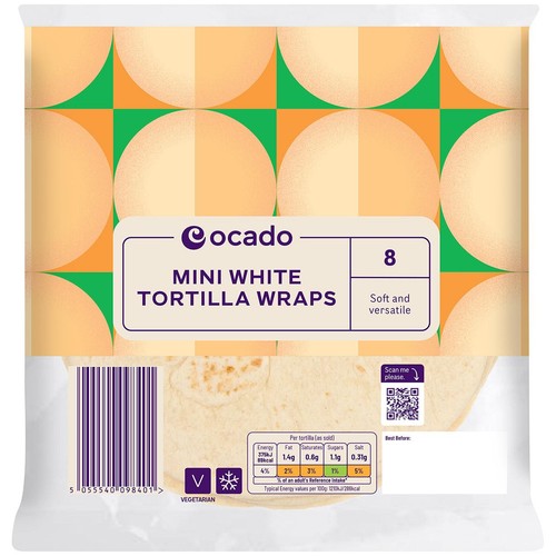 Ocado Mini White Tortilla Wraps