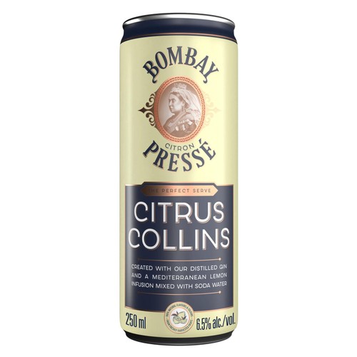 Bombay Citron Presse Citrus Collins Lemon Premix Gin Cocktail