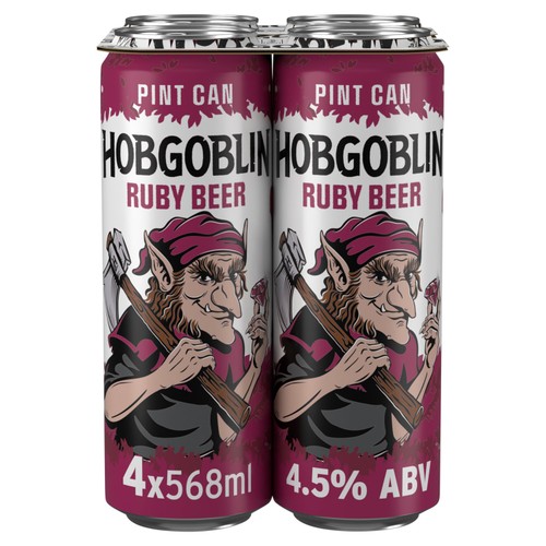 Hobgoblin Ruby Ale Beer Pint Cans