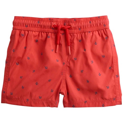 M&S Boys Anchor Swim Shorts, 3-6 M, Red