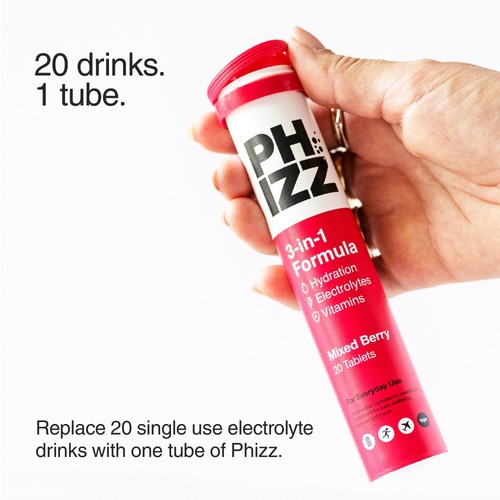 Phizz Mixed Berry 3-in-1 Hydration, Electrolytes and Vitamins Effervescent