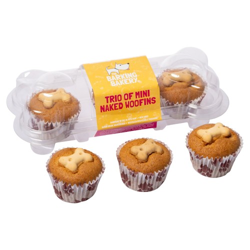 The Barking Bakery Trio of Mini Woofins Dog Treat Muffins