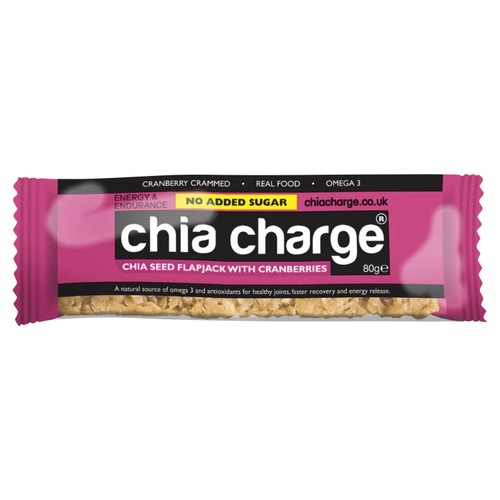Chia Charge Cranberries Chia Seed Flapjack - no added sugar 