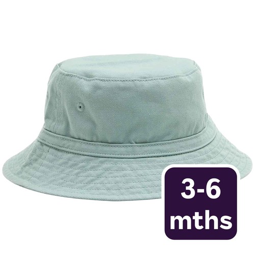 M&S Baby Cotton Bucket Hat, 3-6 Months, Green