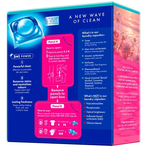 OceanSaver Plastic Free 30 Sensitive Non-Bio Pods Washing Capsules Sea Salt
