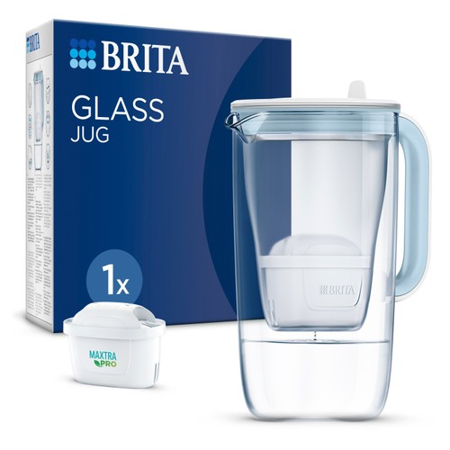 BRITA Glass Water Filter Jug Light Blue (2.5L) 