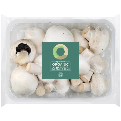 Ocado Organic White Closed Cup Mushrooms