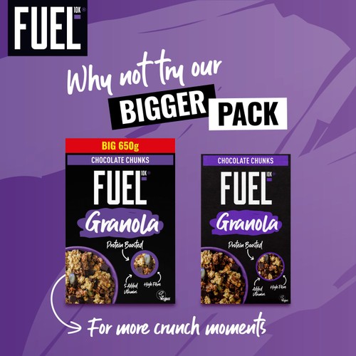 FUEL 10K Chocolate Chunks Protein Granola Breakfast Cereal