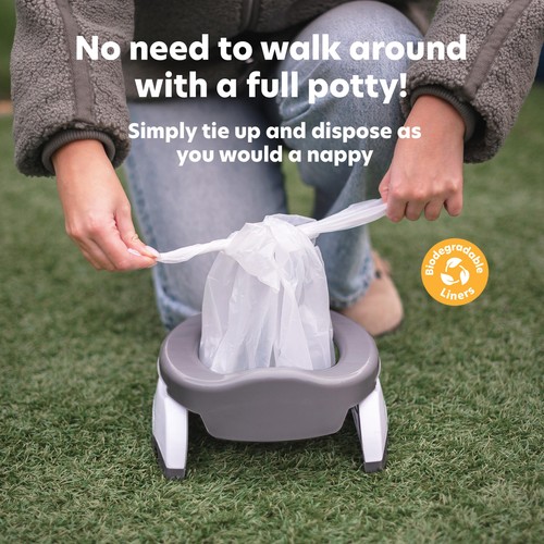 Potette Plus 2in1 Folding Portable Potty, White