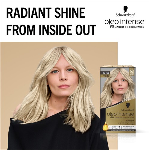 Schwarzkopf Oleo Intense Permanent Hair Colour Light Ash Blonde 10-50
