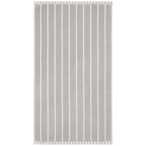 M&S Pure Cotton Carved Stripe Bath Sheet, Light Grey