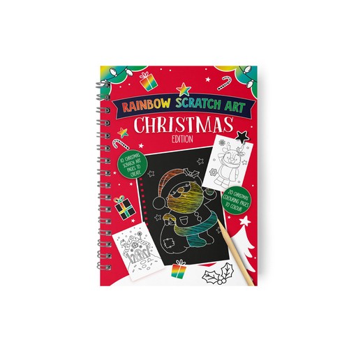 Rainbow Scratch Art Christmas Edition
