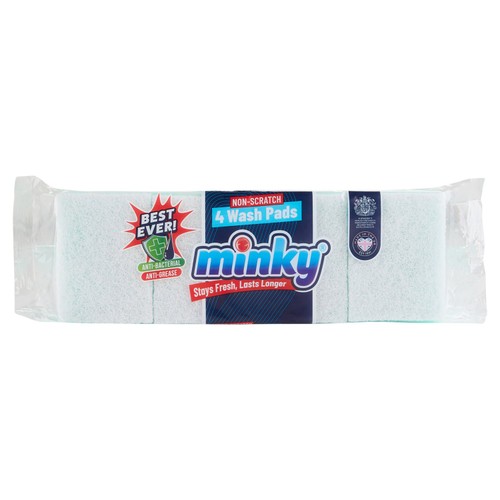 Minky Non Scratch Antibacterial Wash Pads