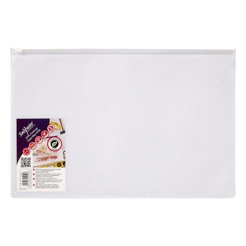 Snopake Foolscap EPPE Mesh Zippa Bag  (370x245mm) - White