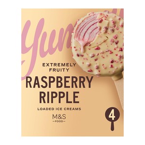 4 Raspberry Ripple Loaded Ice Creams