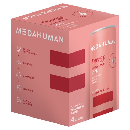 Medahuman Energy CBD Drink Cranberry & Lime
