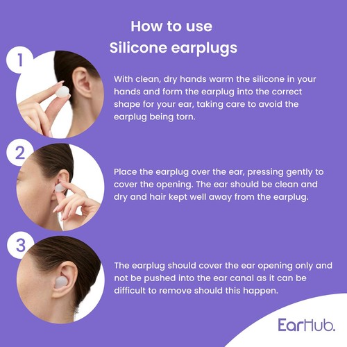EarHub Sleepwell Soft Silicone Earplugs 12 pair