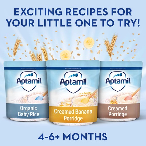 Aptamil Creamed Banana Porridge Baby Cereal 4+ Months