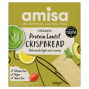 Amisa Organic Gluten Free Protein Lentil Crispbread