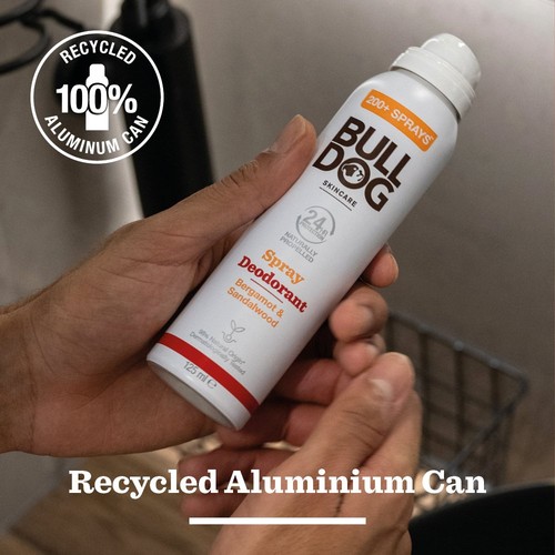 Bulldog Bergamot & Sandalwood Naturally Propelled Spray Deodorant
