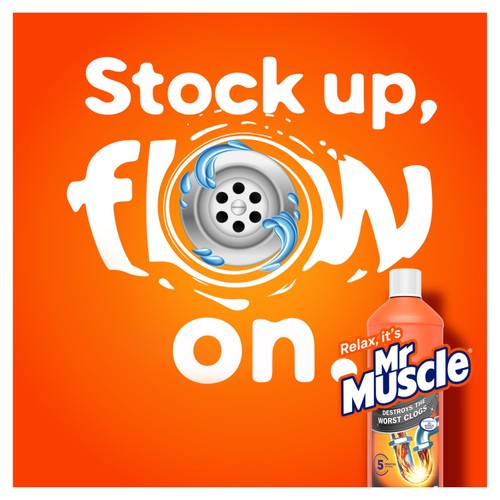 Mr Muscle Power Gel Drain & Sink Unblocker Twin Pack
