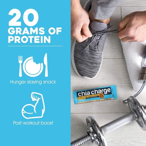 Chia Charge Salted Caramel Chia Seed Protein Crispy Bar 
